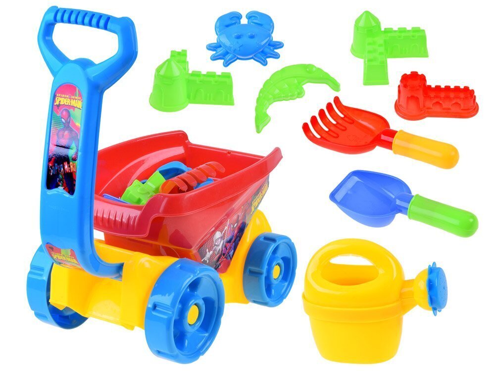 Smėlio žaislų rinkinys su vežimėliu kaina ir informacija | Vandens, smėlio ir paplūdimio žaislai | pigu.lt
