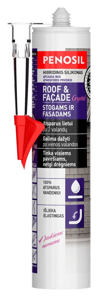 PENOSIL stogų ir fasadų hermetikas bespalvis, 290 ml kaina ir informacija | Sandarinimo medžiagos | pigu.lt