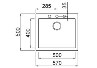 Раковина Teka Forsquare 50.40TG, крем цена и информация | Раковины на кухню | pigu.lt