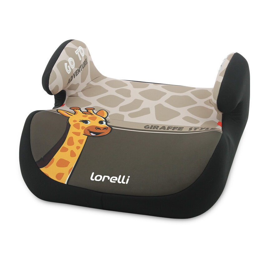 Automobilinė kėdutė-paaukštinimas Lorelli Topo Comf, 15-36 kg, Giraffe Light-Dark Beige kaina ir informacija | Autokėdutės | pigu.lt