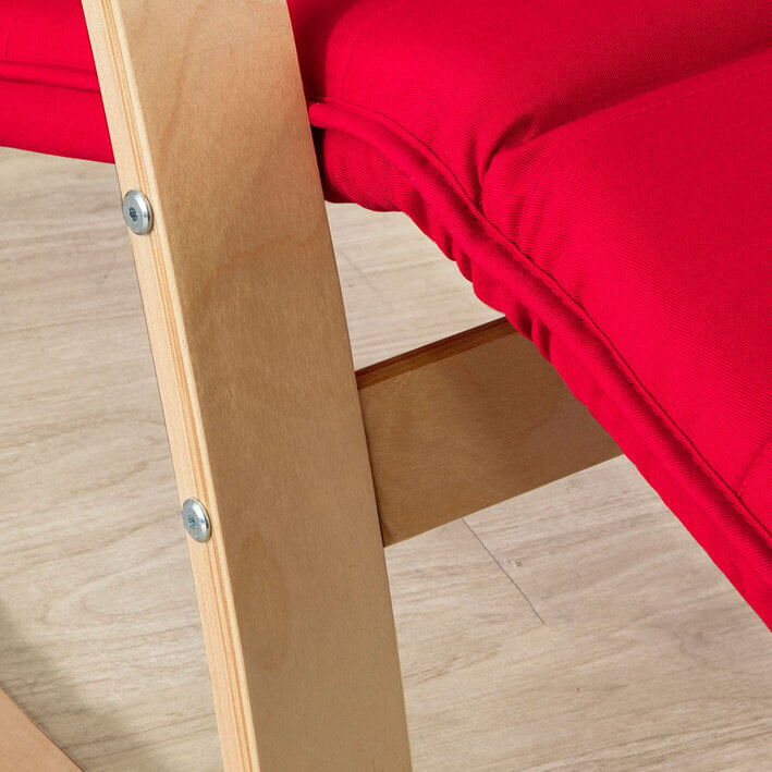 Supamas krėslas SoBuy FST16-R, raudonas/rudas цена и информация | Svetainės foteliai | pigu.lt