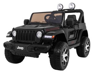 Elektromobilis Jeep Wrangler Rubicon 4x4, juodas kaina ir informacija | Elektromobiliai vaikams | pigu.lt