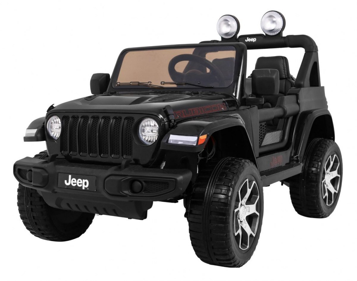 Elektromobilis Jeep Wrangler Rubicon 4x4, juodas kaina ir informacija | Elektromobiliai vaikams | pigu.lt