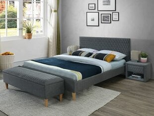 Кровать Signal Meble Azurro Velvet 140x200 см, серая цена и информация | Кровати | pigu.lt