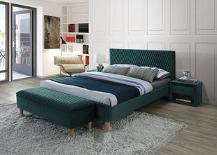 Кровать Signal Meble Azurro Velvet, 140x200 см, зелёная цена и информация | Кровати | pigu.lt
