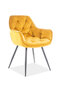 2-jų kėdžių komplektas Signal Meble Cherry, geltonas цена и информация | Virtuvės ir valgomojo kėdės | pigu.lt