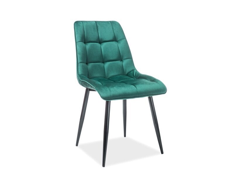 4-ių kėdžių komplektas Signal Meble Chic, žalias/juodas kaina ir informacija | Virtuvės ir valgomojo kėdės | pigu.lt