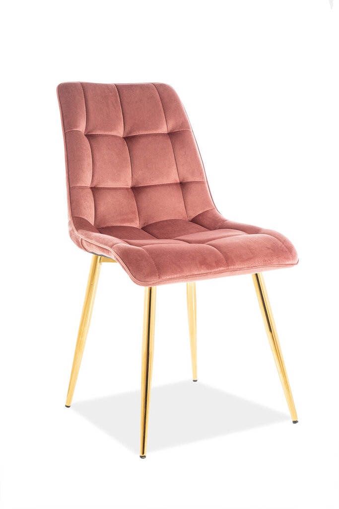 4-ių kėdžių komplektas Signal Meble Chic, rožinis/auksinis kaina ir informacija | Virtuvės ir valgomojo kėdės | pigu.lt