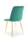 4-ių kėdžių komplektas Signal Meble Chic, žalias/auksinis цена и информация | Virtuvės ir valgomojo kėdės | pigu.lt