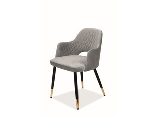 2-jų kėdžių komplektas Signal Meble Franco Velvet, pilkas kaina ir informacija | Virtuvės ir valgomojo kėdės | pigu.lt