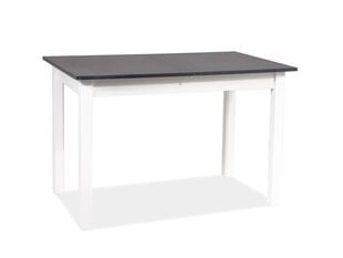 Išskleidžiamas valgomojo stalas Signal Meble Horacy 100 cm, baltas/pilkas kaina ir informacija | Virtuvės ir valgomojo stalai, staliukai | pigu.lt