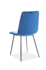 4-ių kėdžių komplektas Signal Meble Mila Velvet, mėlynas kaina ir informacija | Virtuvės ir valgomojo kėdės | pigu.lt