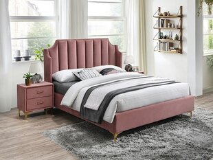 Кровать Signal Meble Monako Velvet 160x200 см, розовая цена и информация | Кровати | pigu.lt