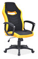 Žaidimų kėdė Signal Meble Camaro, juoda/geltona