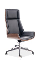 Biuro kėdė Signal Meble Maryland, juoda/ruda kaina ir informacija | Biuro kėdės | pigu.lt