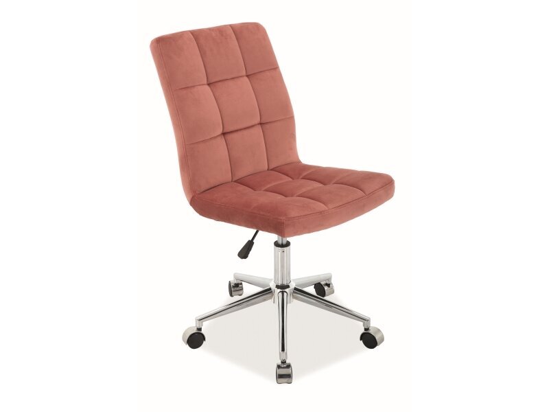 Biuro kėdė Signal Meble Q-020 Velvet, rožinė kaina | pigu.lt