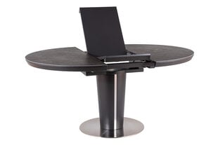 Стол обеденный раскладной Signal Meble Orbit 120 см, черный цена и информация | Кухонные и обеденные столы | pigu.lt