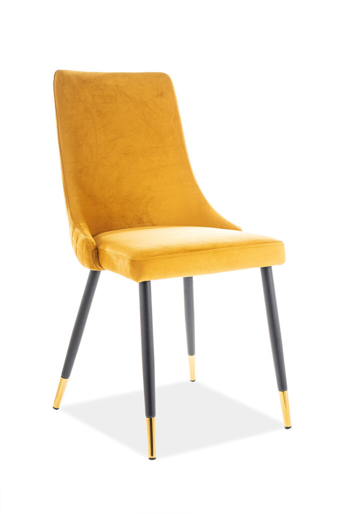 2-jų kėdžių komplektas Signal Meble Piano, geltonas kaina ir informacija | Virtuvės ir valgomojo kėdės | pigu.lt