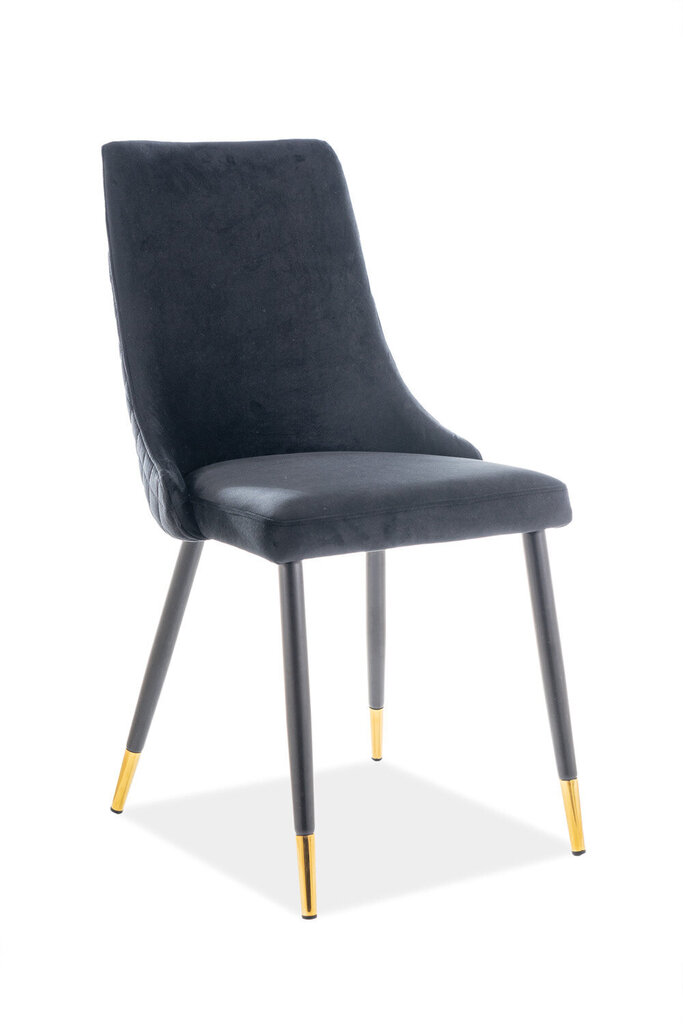 2-jų kėdžių komplektas Signal Meble Piano, juodas kaina ir informacija | Virtuvės ir valgomojo kėdės | pigu.lt