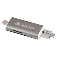 Считыватель карточек NGS 0042, USB-C цена и информация | Адаптеры, USB-разветвители | pigu.lt