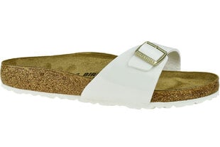 Šlepetės moterims Birkenstock Madrid BF 1005309, baltos kaina ir informacija | Šlepetės moterims | pigu.lt