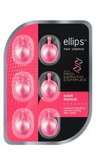 ELLIPS Hair Repair Pro Keratin витамины для поврежденных волос с кератином, капсулы 1 мл x N6 цена и информация | Средства для укрепления волос | pigu.lt