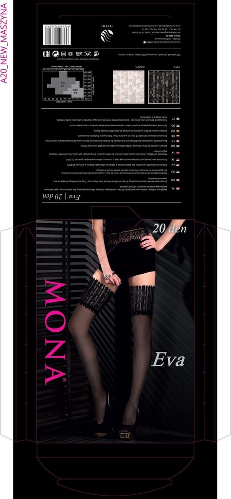 Moteriškos kojinės MONA Eva 20 Nero kaina ir informacija | Pėdkelnės | pigu.lt