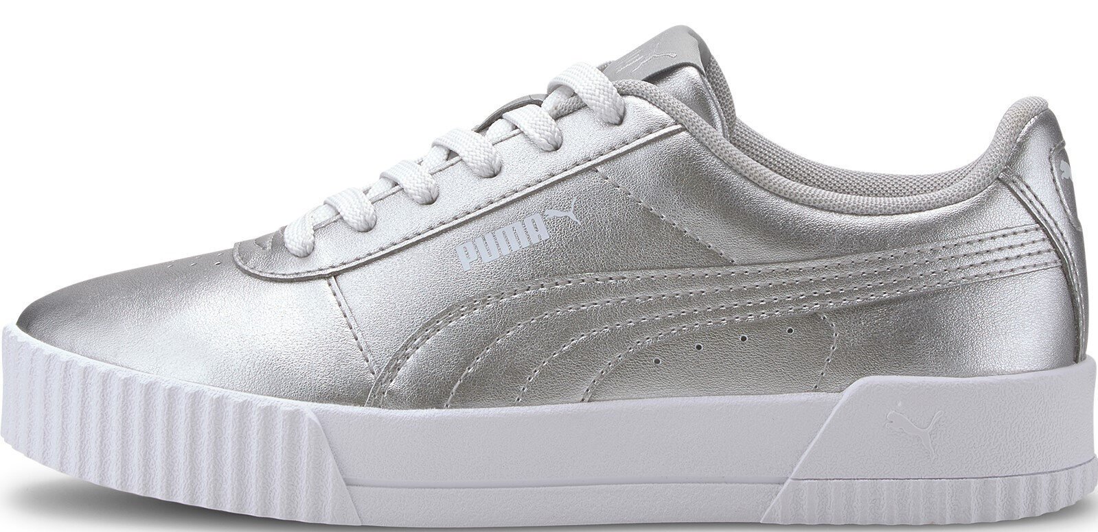 Klasikinė avalynė moterims Puma Carina Metallic Silver цена и информация | Sportiniai bateliai, kedai moterims | pigu.lt