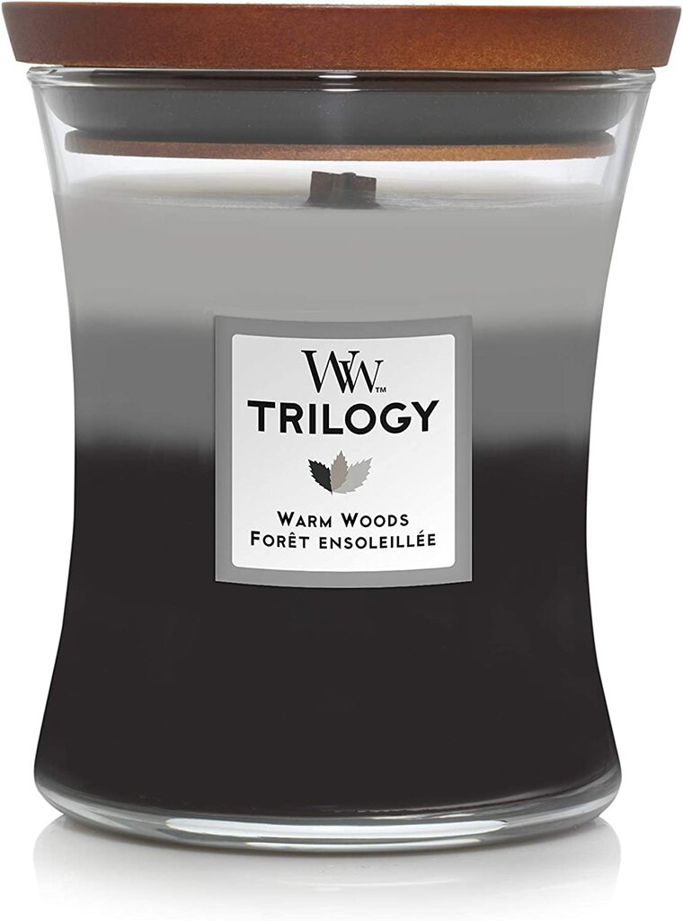 WoodWick kvapioji žvakė Trilogy Fireside, Redwood, Sandalwood Clove, 275 g kaina ir informacija | Žvakės, Žvakidės | pigu.lt