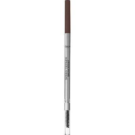 Vandeniui atsparus antakių pieštukas su šepetėliu L'oreal Paris Brow Artist Skinny Definer 1,2 g, 108 Dark Brunette цена и информация | Antakių dažai, pieštukai | pigu.lt