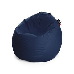 Sėdmaišis vaikams Qubo™ Comfort 80, gobelenas, tamsiai mėlynas kaina ir informacija | Vaikiški sėdmaišiai, foteliai, pufai | pigu.lt