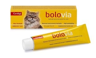 Bolo Via pasta katėms plaukų kamuoliukams skrandyje šalinti ir apsaugoti nuo susidarymo, 50 g kaina ir informacija | Vitaminai, papildai, antiparazitinės priemonės katėms | pigu.lt