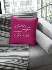 Dekoratyvinė pagalvė „Saldžių sapnų, mano meile“, rožinė цена и информация | Оригинальные подушки, наволочки | pigu.lt