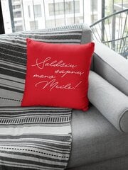 Dekoratyvinė pagalvė „Saldžių sapnų, mano meile“, raudona kaina ir informacija | Originalios pagalvės, užvalkalai | pigu.lt