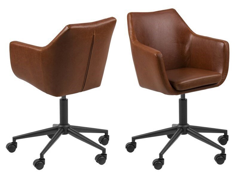 Biuro kėdė Nora, ruda kaina ir informacija | Biuro kėdės | pigu.lt