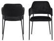 2-jų kėdžių komplektas Lima, juodas kaina ir informacija | Virtuvės ir valgomojo kėdės | pigu.lt