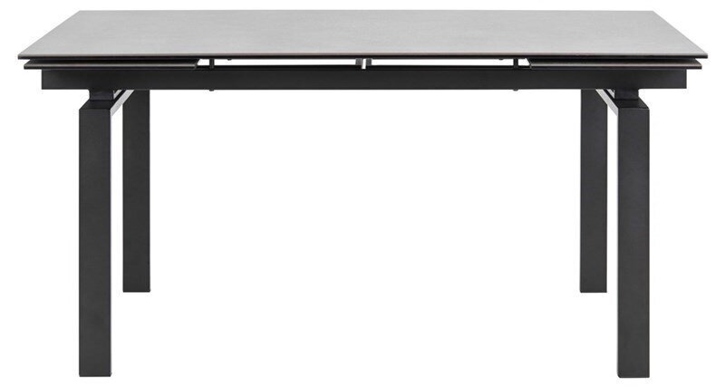 Išskleidžiamas stalas Huddersfield, 160 cm, juodas цена и информация | Virtuvės ir valgomojo stalai, staliukai | pigu.lt