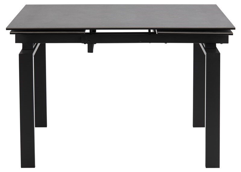 Išskleidžiamas stalas Huddersfield, 120 cm, juodas kaina ir informacija | Virtuvės ir valgomojo stalai, staliukai | pigu.lt
