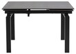 Išskleidžiamas stalas Huddersfield, 120 cm, juodas kaina ir informacija | Virtuvės ir valgomojo stalai, staliukai | pigu.lt