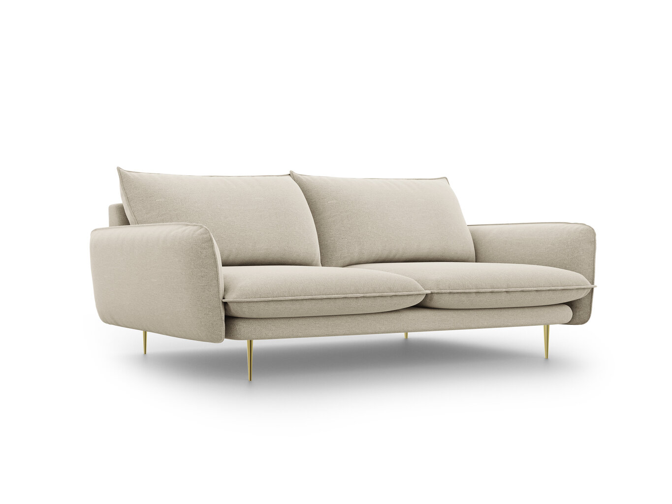 Sofa Cosmopolitan Design Vienna 4S, smėlios spalvos kaina ir informacija | Sofos | pigu.lt