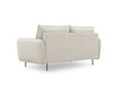 Sofa Cosmopolitan Design Vienna 2S, šviesios smėlios spalvos gobelenas kaina ir informacija | Sofos | pigu.lt