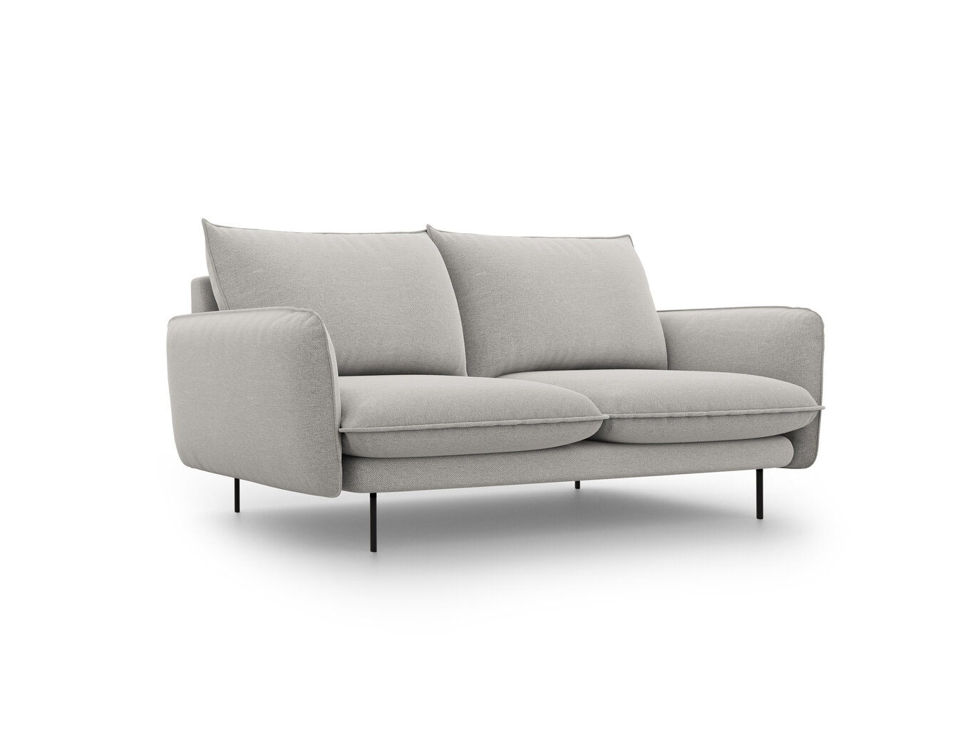 Sofa Cosmopolitan Design Vienna 2S, šviesiai pilkas gobelenas kaina ir informacija | Sofos | pigu.lt