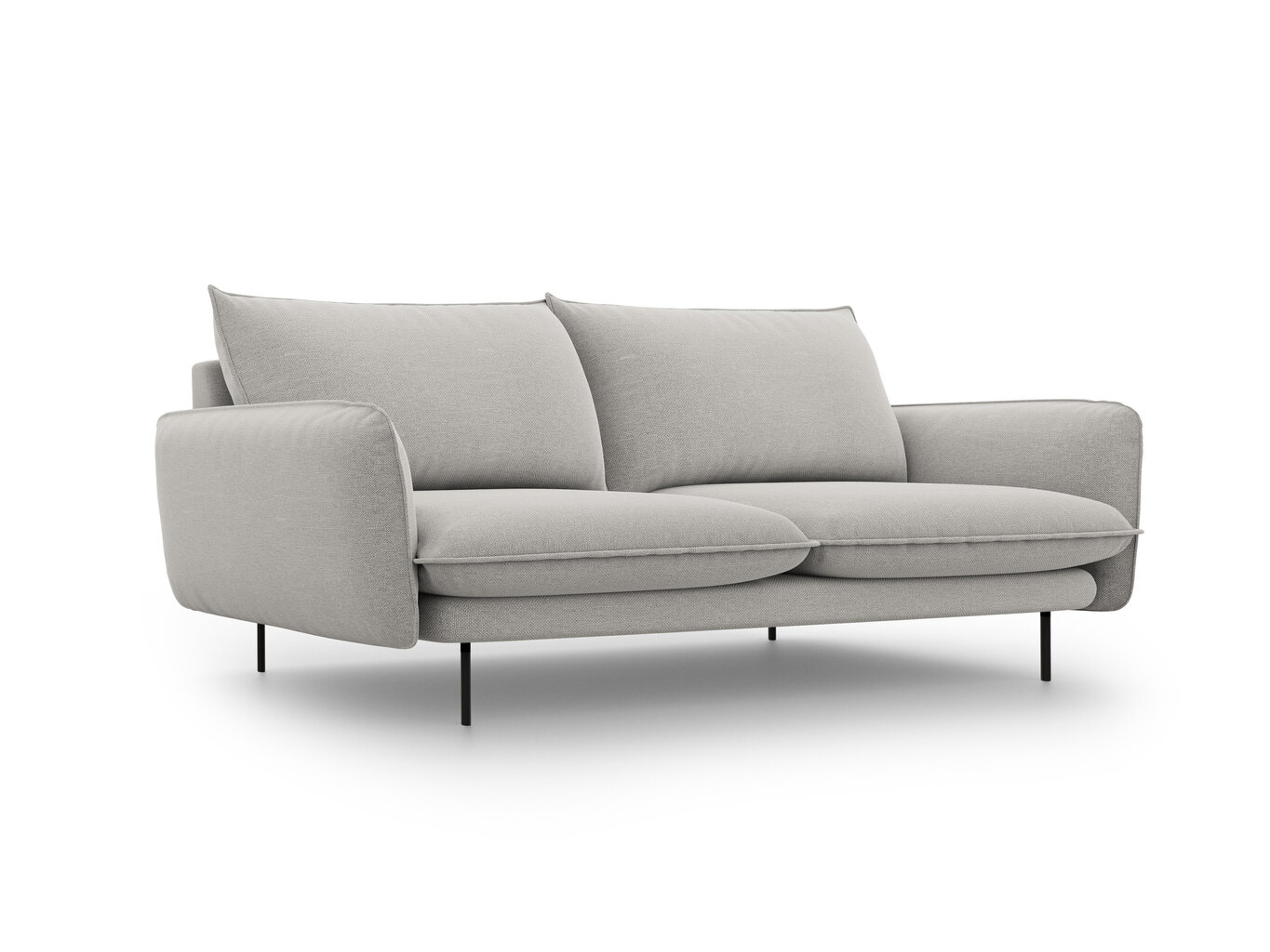 Sofa Cosmopolitan Design Vienna 3S, šviesiai pilkas gobelenas kaina ir informacija | Sofos | pigu.lt