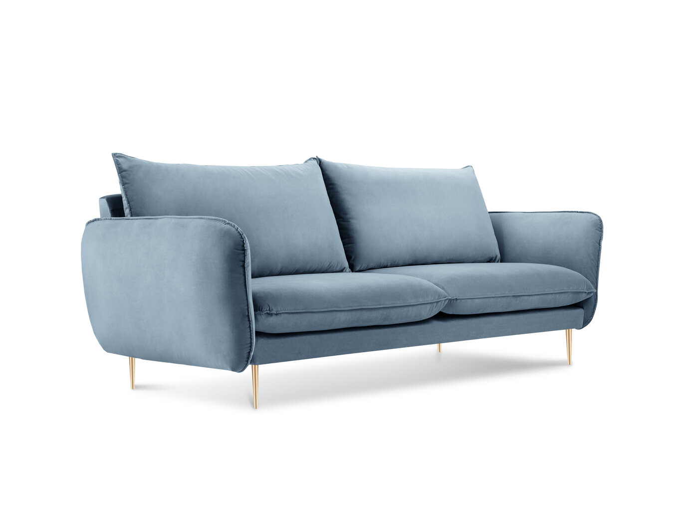 Sofa Cosmopolitan Design Florence 2S, šviesiai mėlyna цена и информация | Sofos | pigu.lt