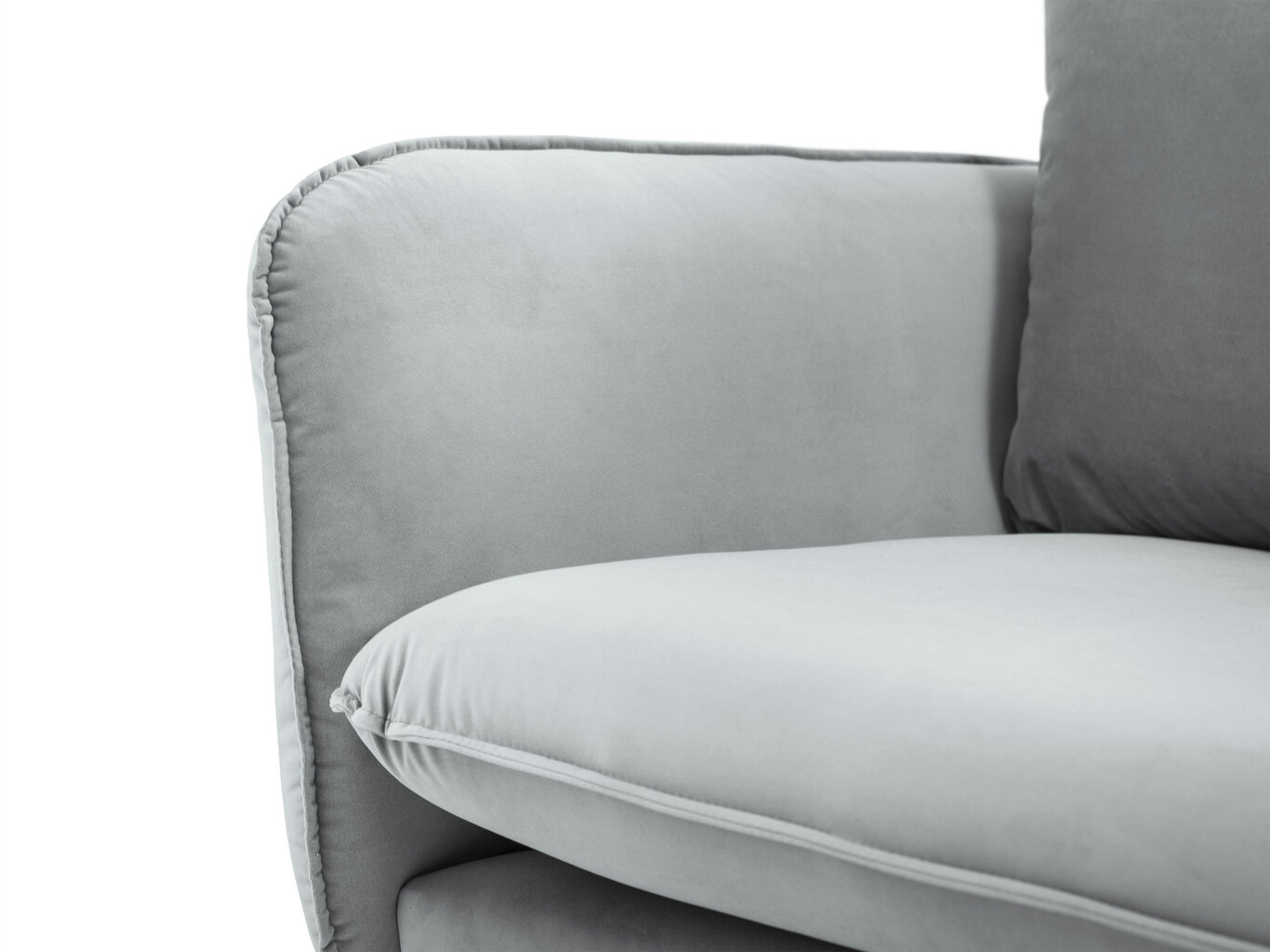 Sofa Cosmopolitan Design Florence 2S, šviesiai pilka kaina ir informacija | Sofos | pigu.lt