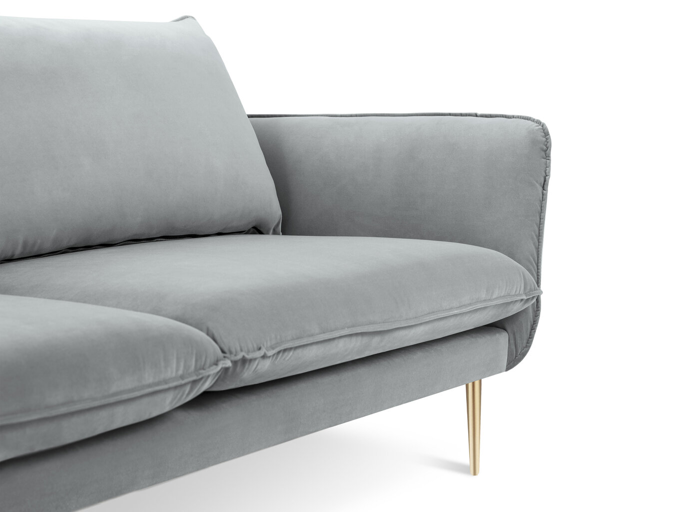 Sofa Cosmopolitan Design Florence 2S, šviesiai pilka kaina ir informacija | Sofos | pigu.lt