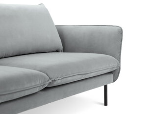 Sofa Cosmopolitan Design Vienna 2S, šviesiai pilkas aksomas kaina ir informacija | Sofos | pigu.lt