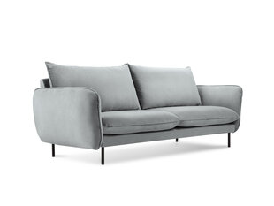 Sofa Cosmopolitan Design Vienna 2S, šviesiai pilkas aksomas kaina ir informacija | Sofos | pigu.lt