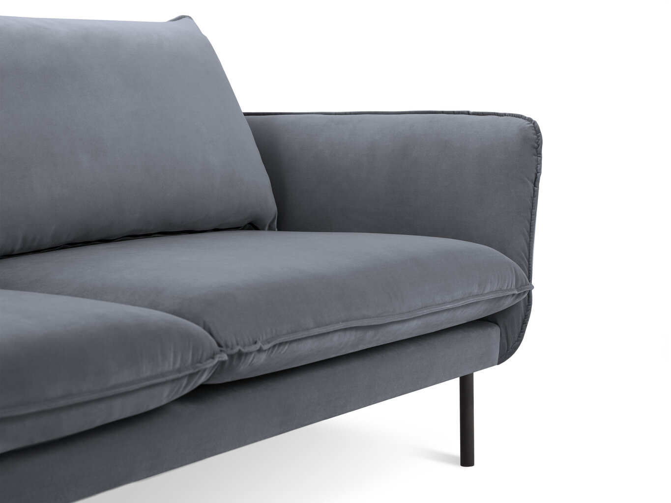 Sofa Cosmopolitan Design Vienna 2S, pilkas aksomas цена и информация | Sofos | pigu.lt