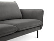 Sofa Cosmopolitan Design Vienna 2S, tamsiai pilkas aksomas цена и информация | Sofos | pigu.lt